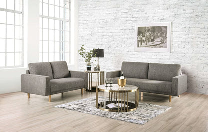 Furniture of America - Elverum Sofa + Loveseat in Charcoal Gray - FM61000GY-2PC View 1