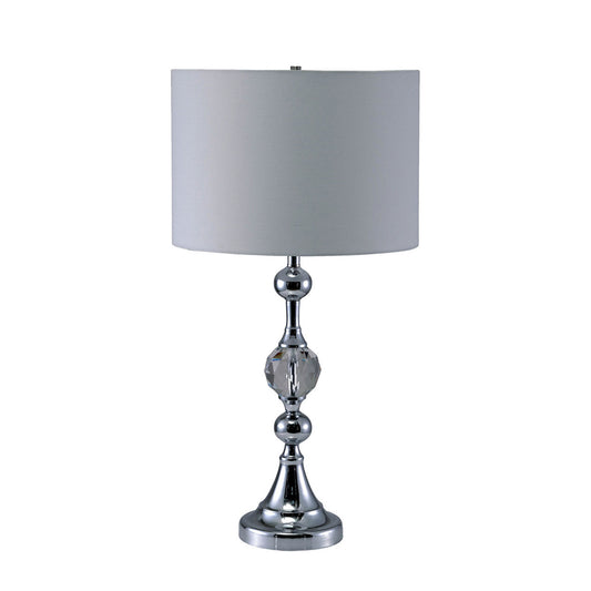 Furniture of America - Emi Table Lamp in White/Silver - L76187T View 1