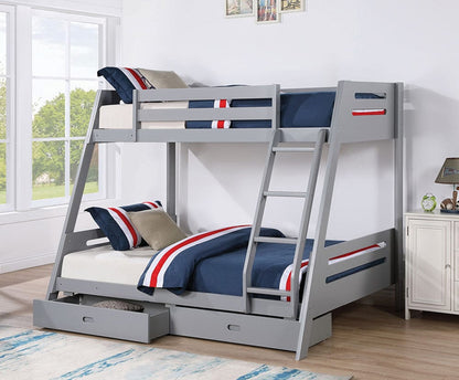 Furniture of America - Emilee Twin/Full Bunk Bed in Gray - FM-BK003GY-BED View 1