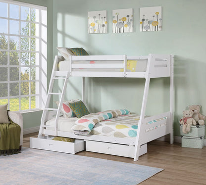Furniture of America - Emilee Twin/Full Bunk Bed in White - FM-BK003WH-BED View 1