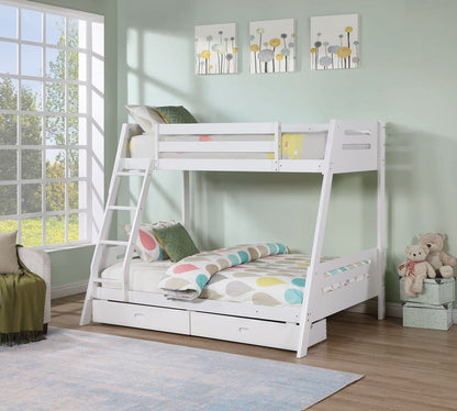Furniture of America - Emilee Twin/Full Bunk Bed in White - FM-BK003WH-BED View 4