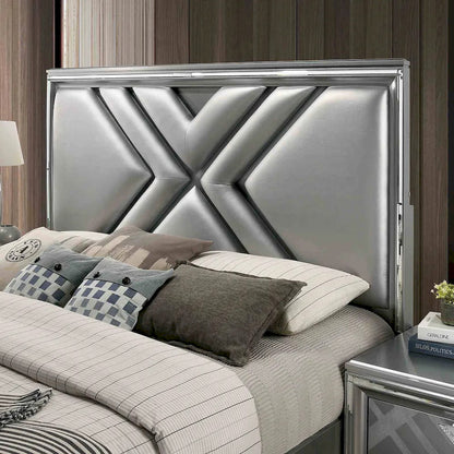 Furniture of America - Emmeline - Cal.King Bed, Silver - FOA7147CK-BED view 2