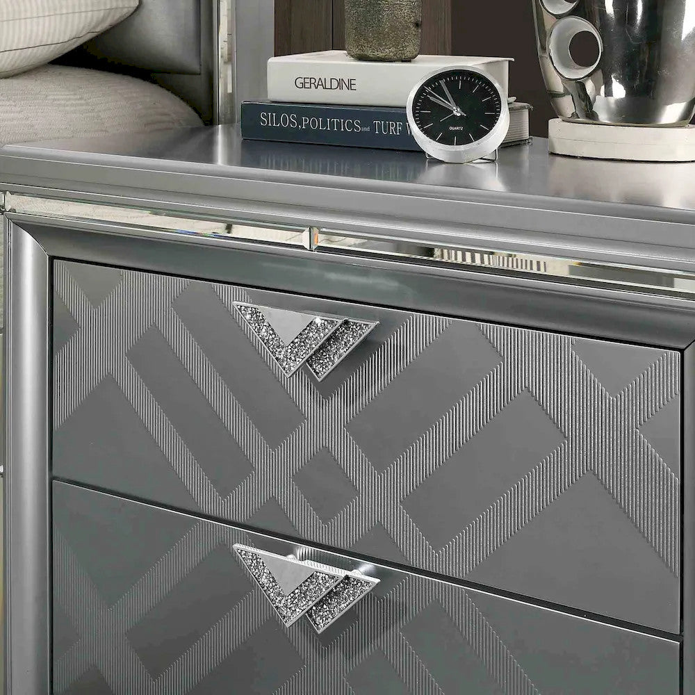 Furniture of America - Emmeline - Cal.King Bed, Silver - FOA7147CK-BED view 6