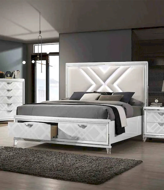 Furniture of America - Emmeline - Cal.King Bed, White - FOA7147WH-CK-BED view 1