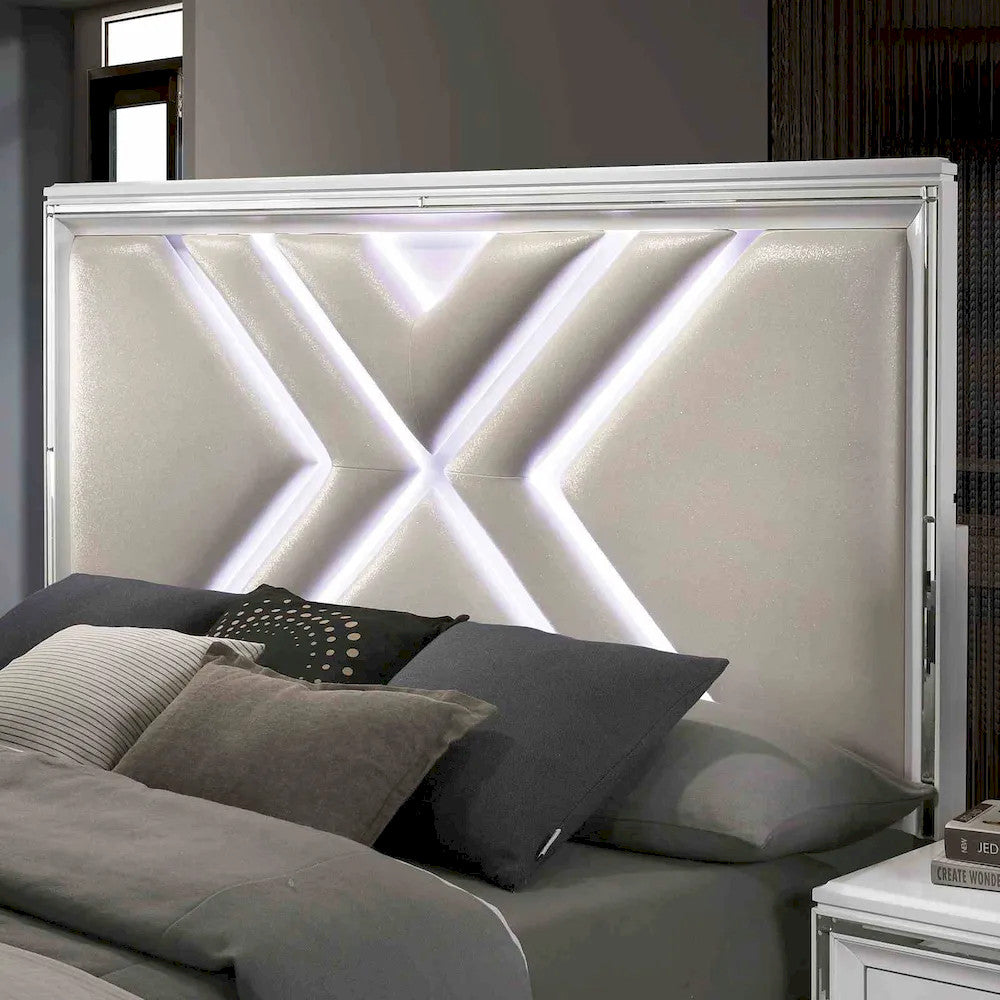 Furniture of America - Emmeline - Cal.King Bed, White - FOA7147WH-CK-BED view 3