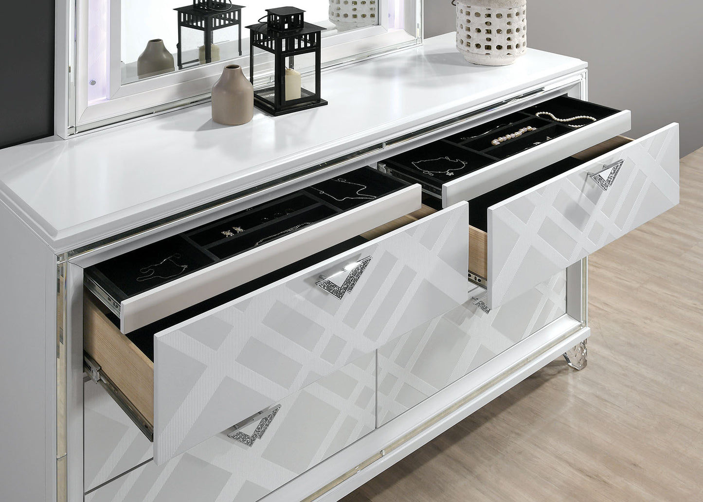 Furniture of America - Emmeline Dresser in White - FOA7147WH-D View 2