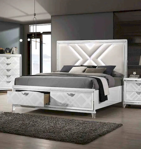 Furniture of America - Emmeline - E.King Bed, White - FOA7147WH-EK-BED view 1