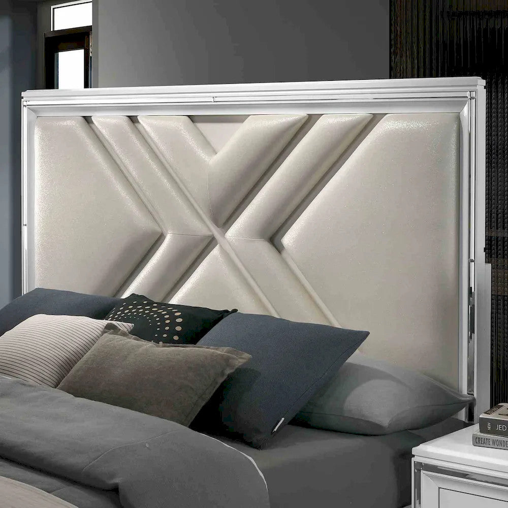 Furniture of America - Emmeline - E.King Bed, White - FOA7147WH-EK-BED view 4