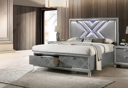 Furniture of America - Emmeline Queen Bed in Silver - FOA7147Q-BED View 1
