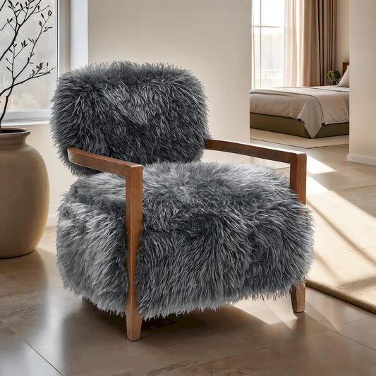 Furniture of America - Eramo - Accent Chair, Charcoal Gray - FM-AC6005DG view 1