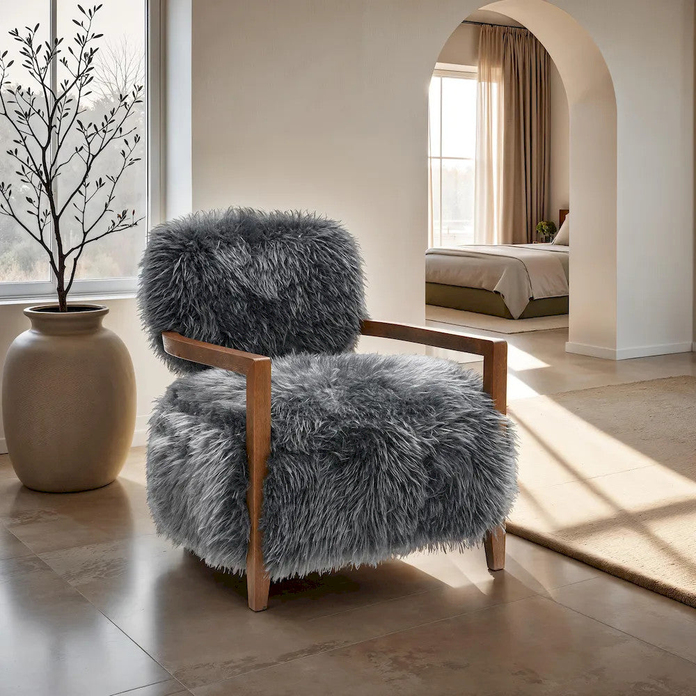 Furniture of America - Eramo - Accent Chair, Charcoal Gray - FM-AC6005DG view 2