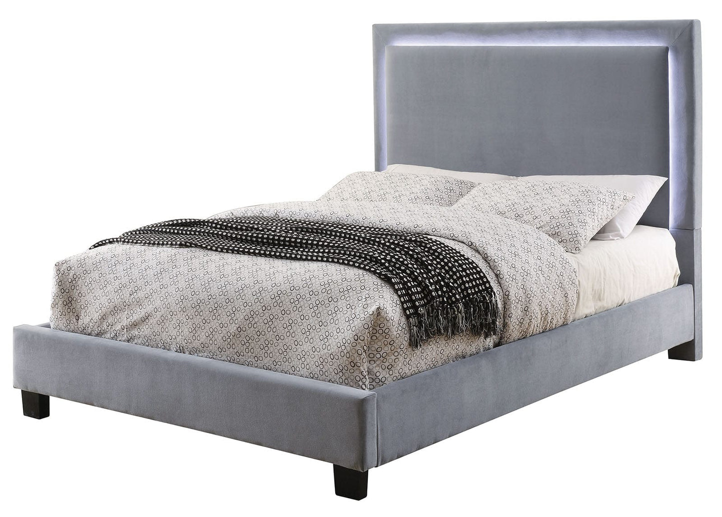 Furniture of America - Erglow I Queen Bed in Gray - CM7695GY-Q-BED-VN View 1