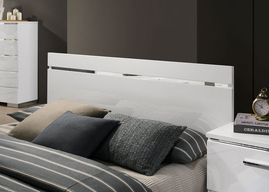 Furniture of America - Erlach Queen Bed in White/Chrome - FOA7189WH-Q-BED View 2
