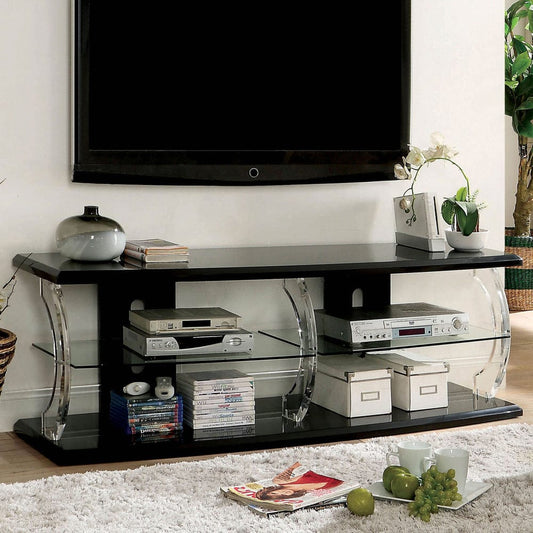 Furniture of America - Ernst 60" TV Stand in Black - CM5901BK-TV-60 View 1