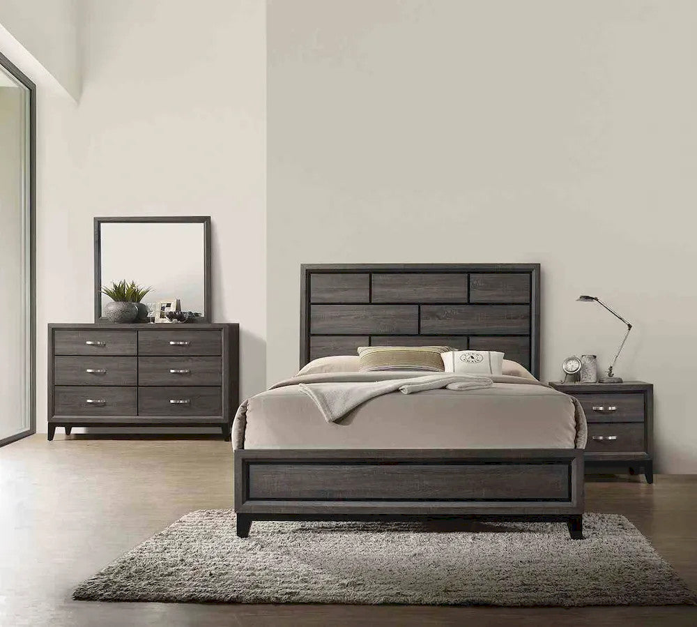 Furniture of America - Errico - 4 Pc. Queen Bedroom Set w/ 2NS - Gray - FM7215GY-Q-5PC-2NS view 1