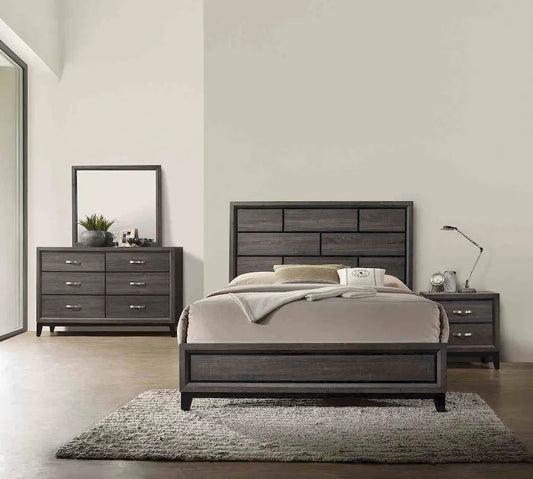 Furniture of America - Errico - 4 Pc. Queen Bedroom Set w/ 2NS - Gray - FM7215GY-Q-5PC-2NS view 1