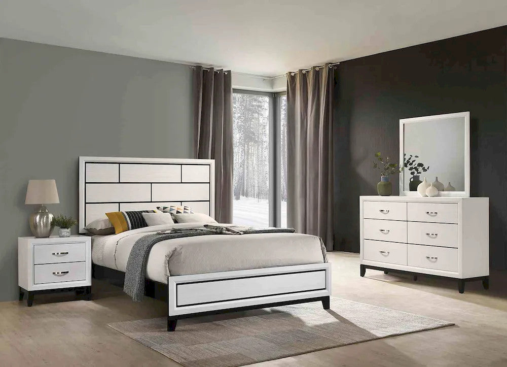 Furniture of America - Errico - 4 Pc. Queen Bedroom Set w/ 2NS - White - FM7215WH-Q-5PC-2NS view 1