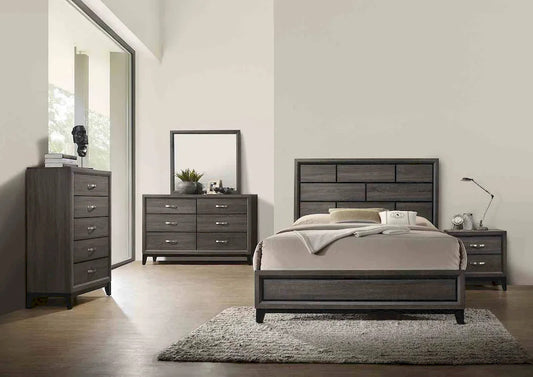 Furniture of America - Errico - 4 Pc. Queen Bedroom Set w/ Chest - Gray - FM7215GY-Q-5PC-CHEST view 1