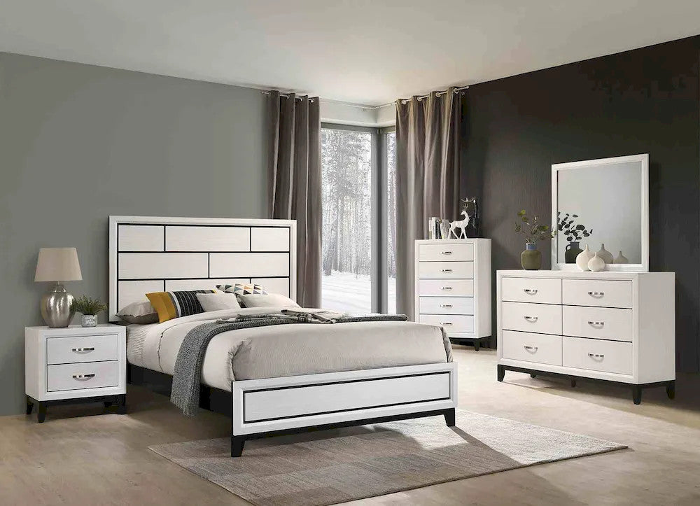 Furniture of America - Errico - 4 Pc. Queen Bedroom Set w/ Chest - White - FM7215WH-Q-5PC-CHEST view 1