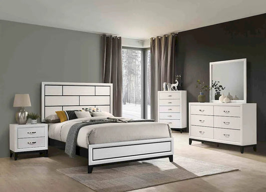 Furniture of America - Errico - 4 Pc. Queen Bedroom Set w/ Chest - White - FM7215WH-Q-5PC-CHEST view 1