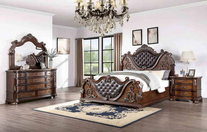Furniture of America - Esparanza - 3 Pc. Queen Bedroom Set - Brown Cherry - CM7478CH-Q-4PC view 1