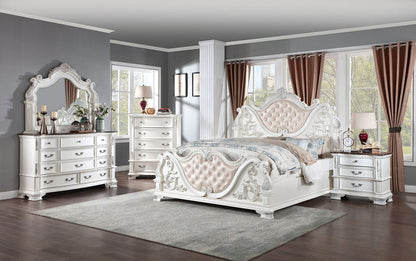 Furniture of America - Esparanza 5 Pc. Queen Bedroom Set w/ Chest in Pearl White - CM7478WH-Q-5PC-CHEST View 1