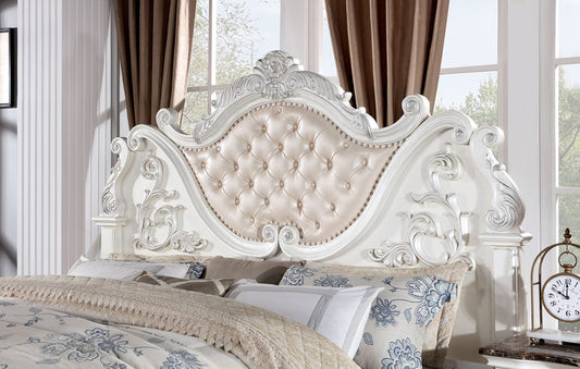 Furniture of America - Esparanza 5 Pc. Queen Bedroom Set w/ Chest in Pearl White - CM7478WH-Q-5PC-CHEST View 2