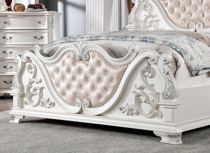 Furniture of America - Esparanza 5 Pc. Queen Bedroom Set w/ Chest in Pearl White - CM7478WH-Q-5PC-CHEST View 3