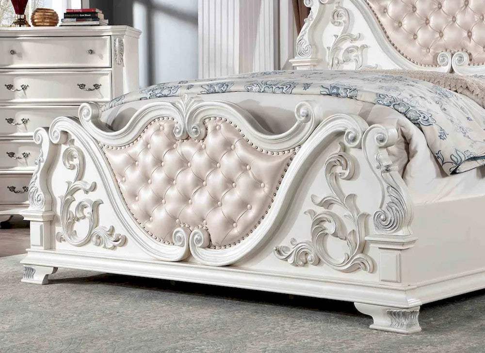 Furniture of America - Esparanza - Cal.King Bed, Pearl White - CM7478WH-CK-BED view 4