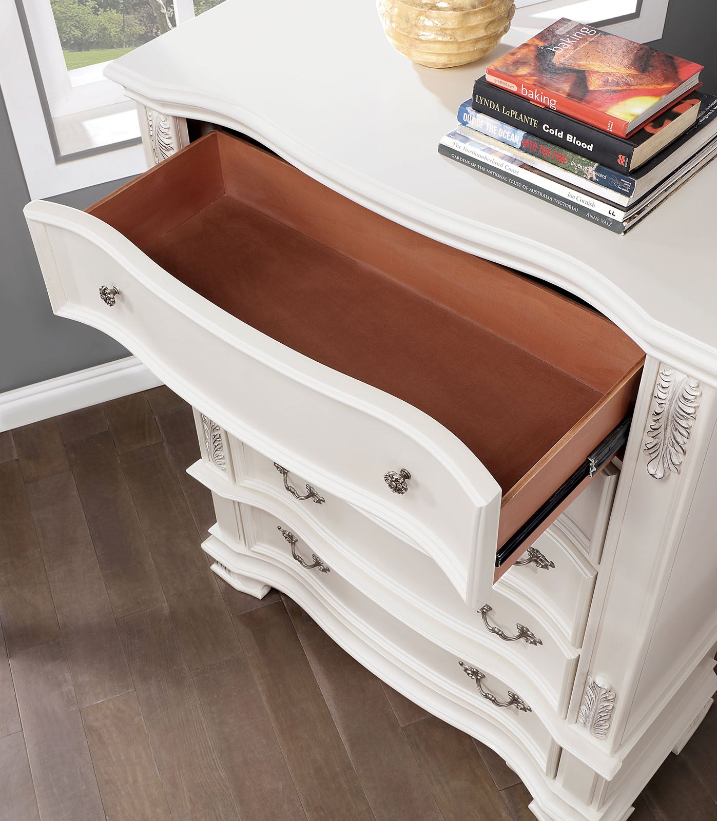 Furniture of America - Esparanza Chest in Pearl White - CM7478WH-C View 2