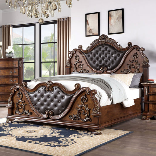 Furniture of America - Esparanza E.King Bed in Brown Cherry - CM7478CH-EK-BED View 1