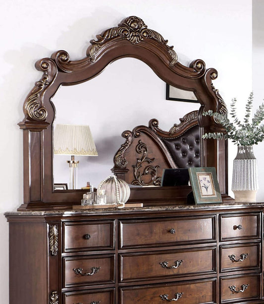 Furniture of America - Esparanza Mirror in Brown Cherry - CM7478CH-M View 1