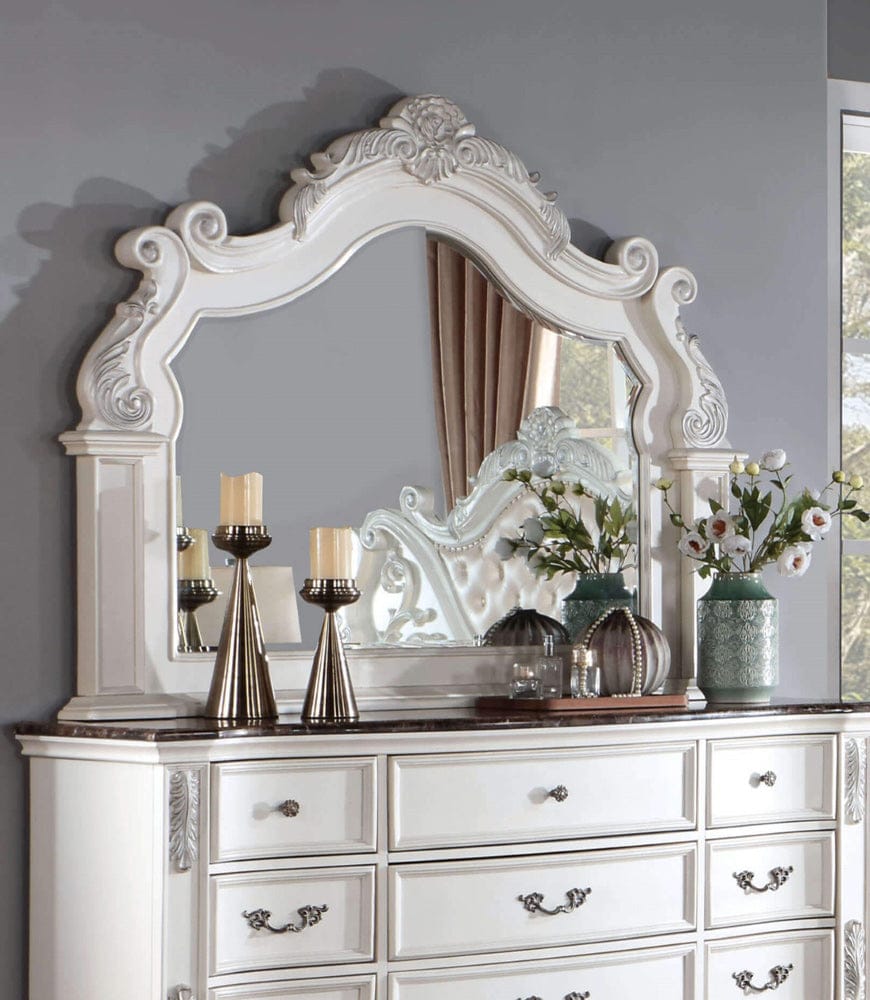 Furniture of America - Esparanza Mirror in Pearl White - CM7478WH-M View 1