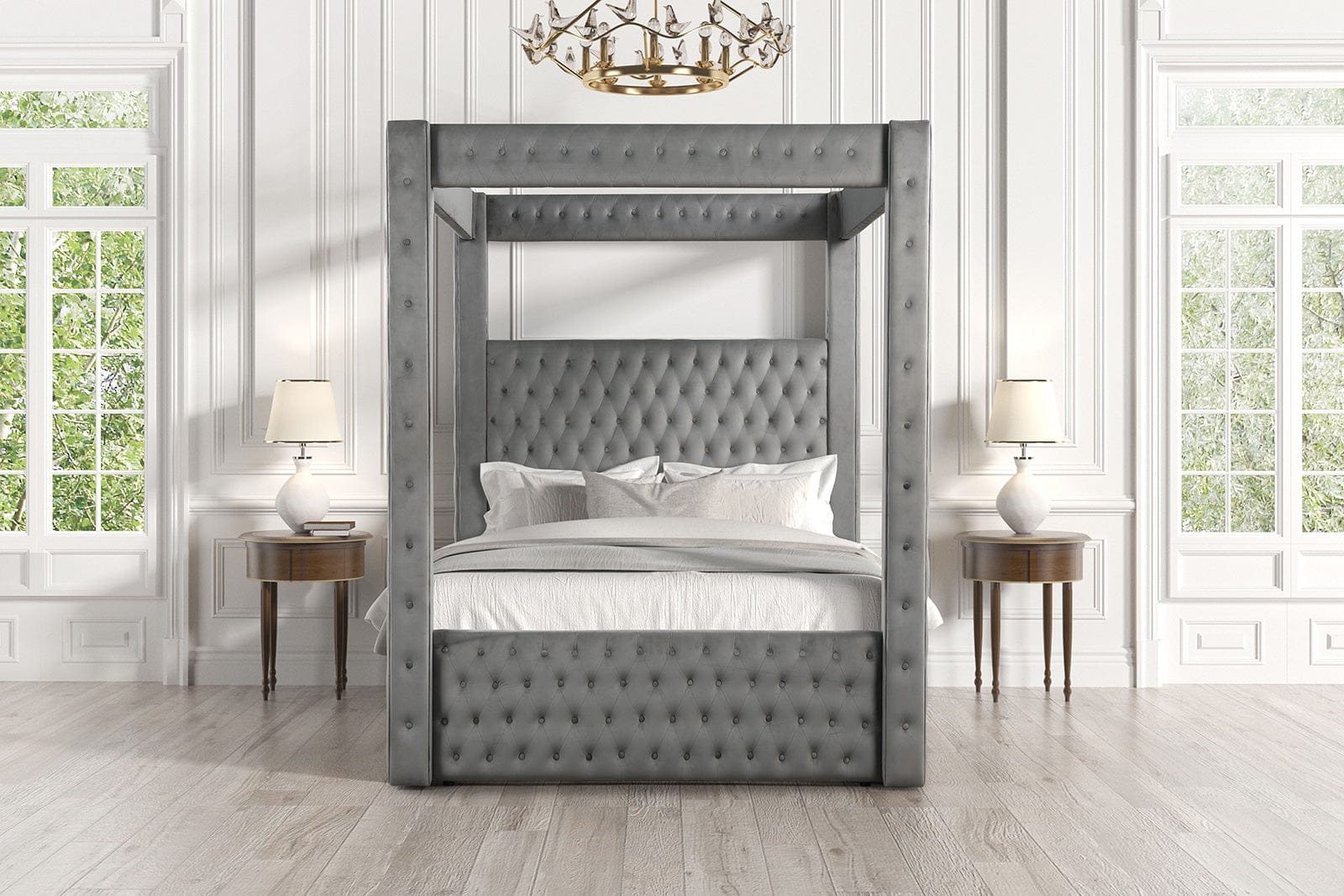 Furniture of America - Etherea Queen Bed in Gray - CM7482GY-Q-BED View 3