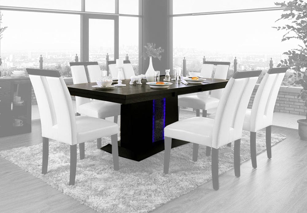 Furniture of America - Evangeline Dining Table in Black/Beige - CM3394T View 1
