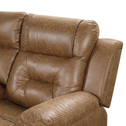 Furniture of America - Ezekius Manual Sectional in Brown - FM6011BR-M-SECT View 8