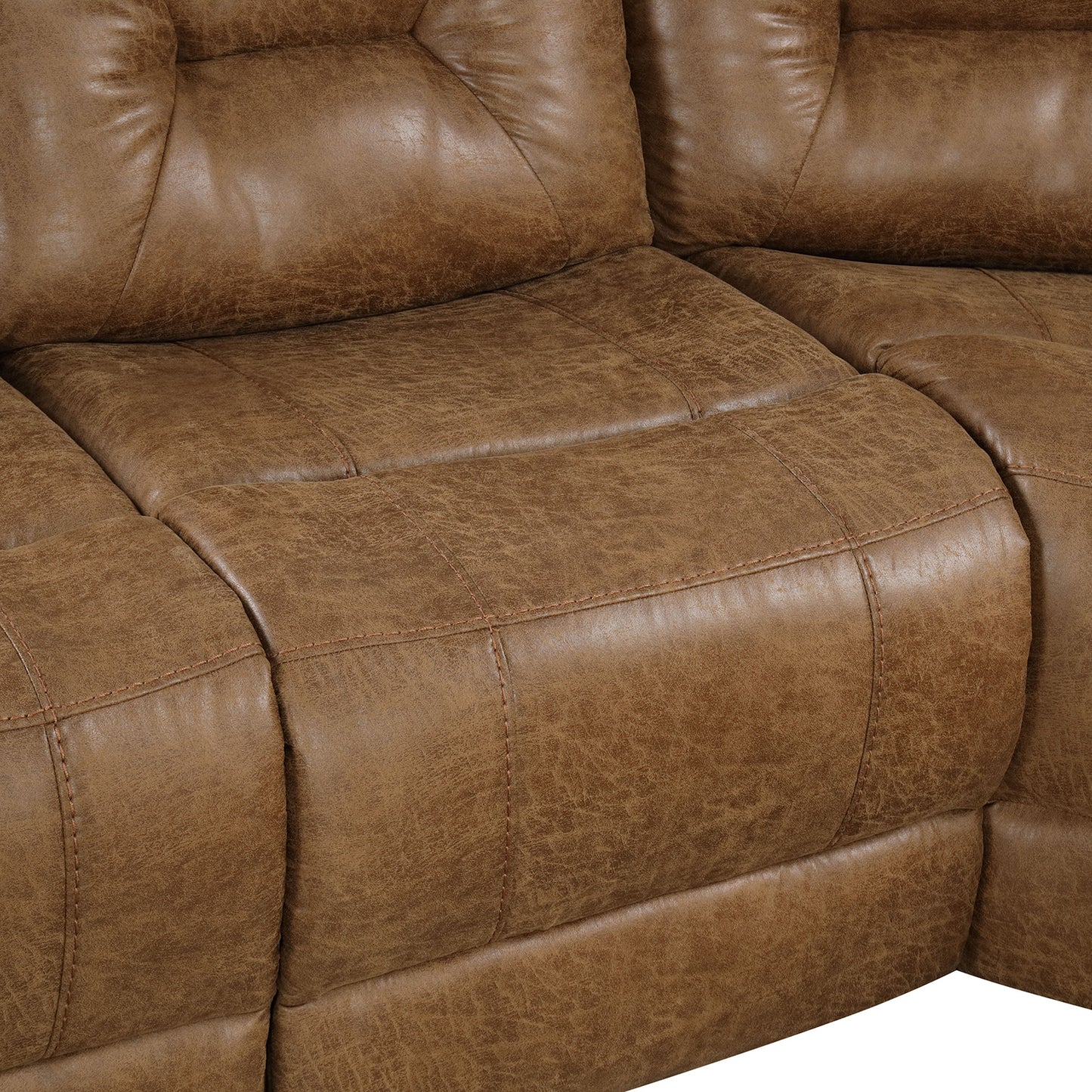 Furniture of America - Ezekius Manual Sectional in Brown - FM6011BR-M-SECT View 9