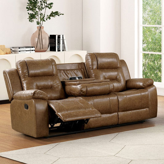 Furniture of America - Ezekius Sofa in Brown - FM6011BR-SF-M View 1