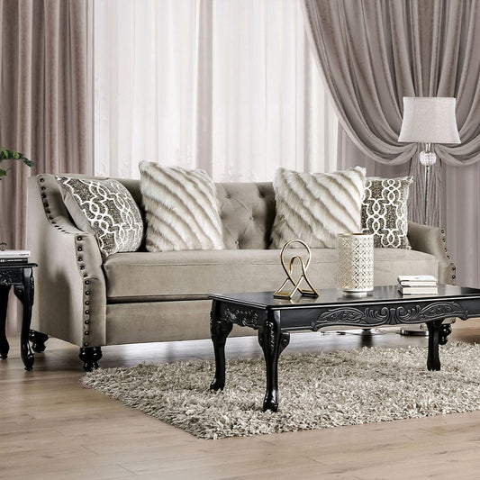 Furniture of America - Ezrin Sofa in Light Brown - SM2668-SF View 1