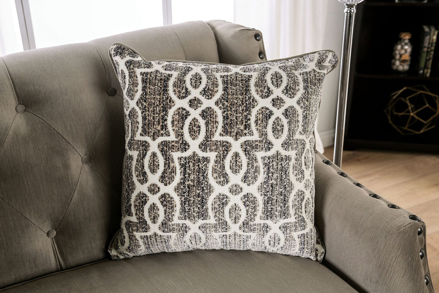 Furniture of America - Ezrin Sofa + Loveseat in Light Brown - SM2668-2PC View 5