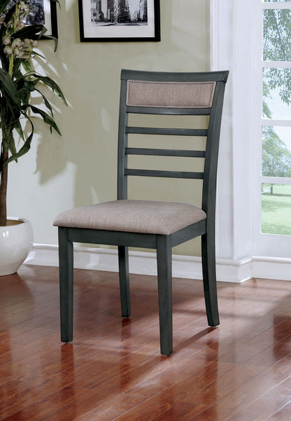 Furniture of America - Fafnir 5 Pc. Dining Table Set in Weathered Gray/Beige - CM3607T-5PK View 2