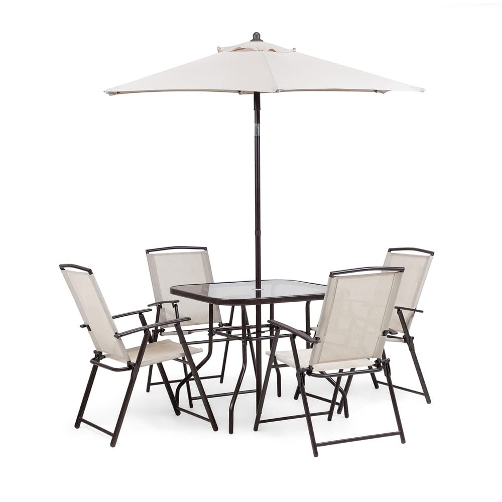 Furniture of America - Fallone 6 Pc. Outdoor Dining Set in Beige - LA-D004BR-6PK View 1
