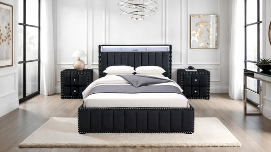 Furniture of America - Farese - Nightstand, Black - SL7001BK-N view 2