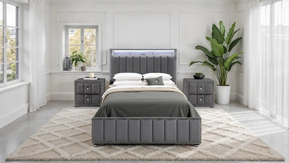 Furniture of America - Farese - Nightstand, Dark Gray - SL7001DG-N view 2