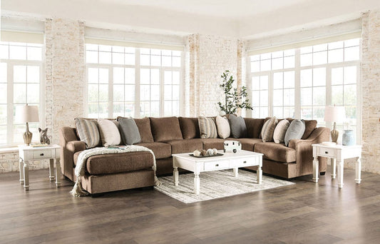 Furniture of America - Farringdon Sectional in Brown - SM1122-SECT View 1