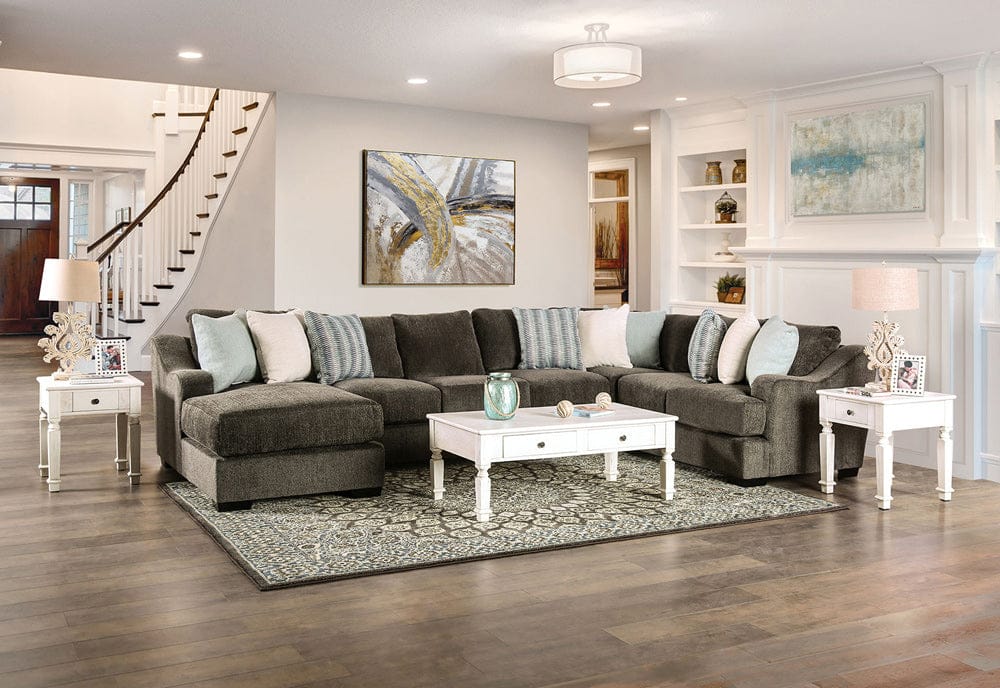 Furniture of America - Farringdon Sectional in Dark Gray - SM1123-SECT View 1