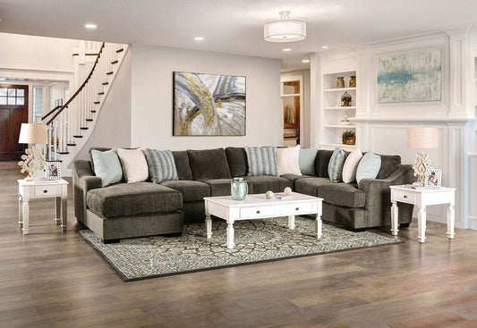Furniture of America - Farringdon Sectional in Dark Gray - SM1123-SECT View 1