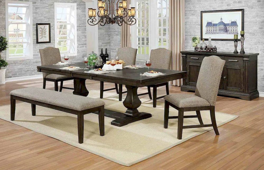Furniture of America - Faulk - 5 Pc. Dining Table Set w/ Bench - CM3310T-6PC view 1