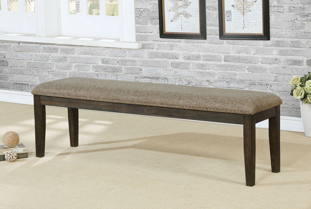 Furniture of America - Faulk Bench in Espresso/Warm Gray - CM3310BN View 1