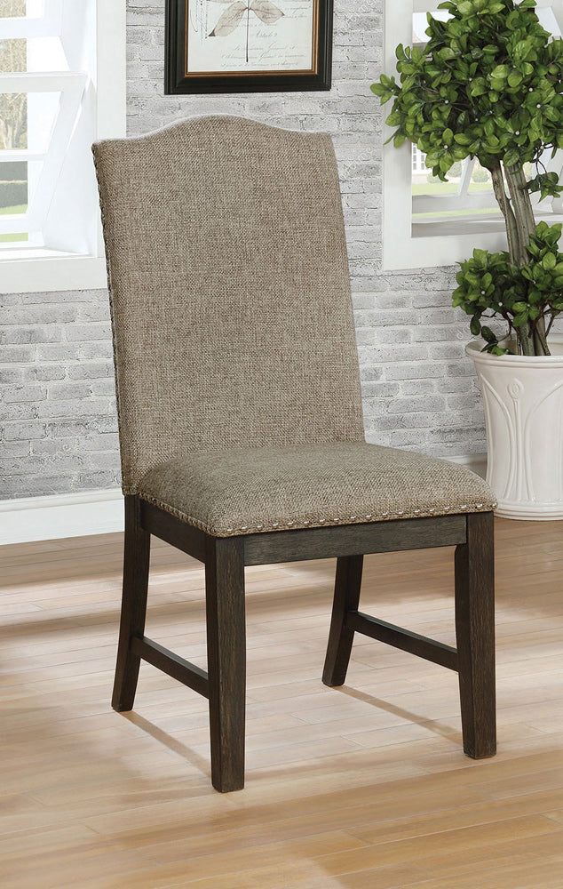 Furniture of America - Faulk Side Chair Set of 2 in Espresso/Warm Gray - CM3310SC-2PK View 4